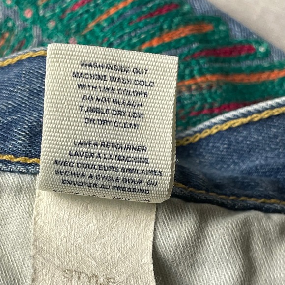 Sandrine Rose Upcycled Vintage Jeans Women's 29 Embroidered Hummingbird USA - Picture 12 of 16
